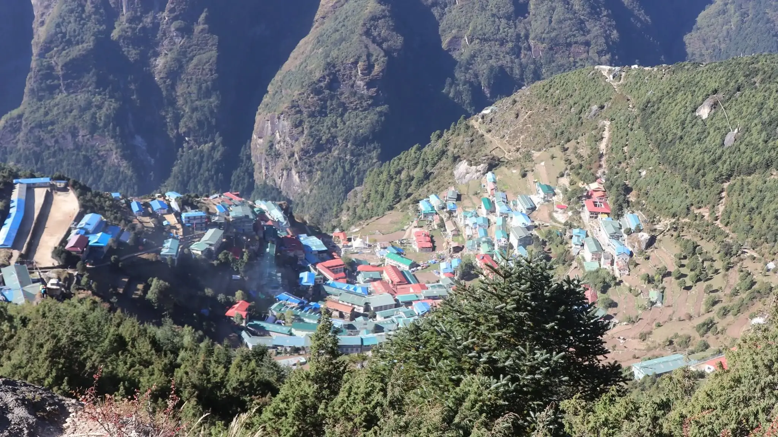 Accommodation in Namche Bazaar along the Everest Base Camp Trek, Nepal—featuring the best lodges and hotels in the Khumbu region, offering a comfortable trekking stay in a traditional Sherpa village.