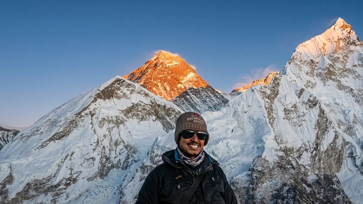 Adventurous Trekkers Exploring Remote valleys on the Everest High Pass Trek