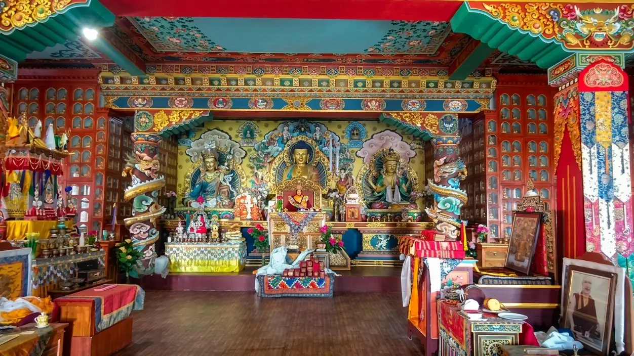 Ancient monastery at Samagaon village on the Manaslu circuit Trek