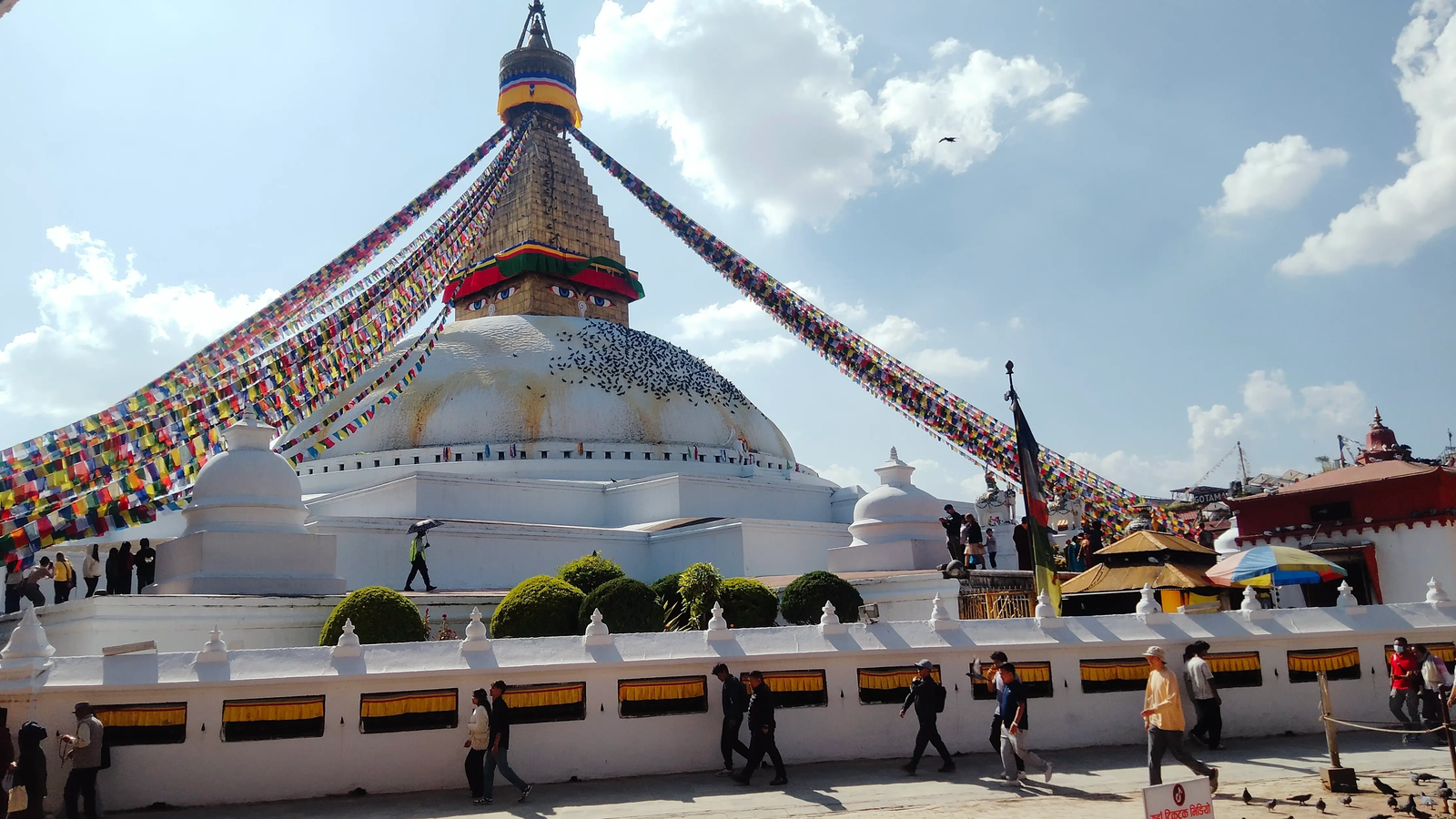 Boudhanath Stupa historic architecture — ancient Nepal Buddhist stupa