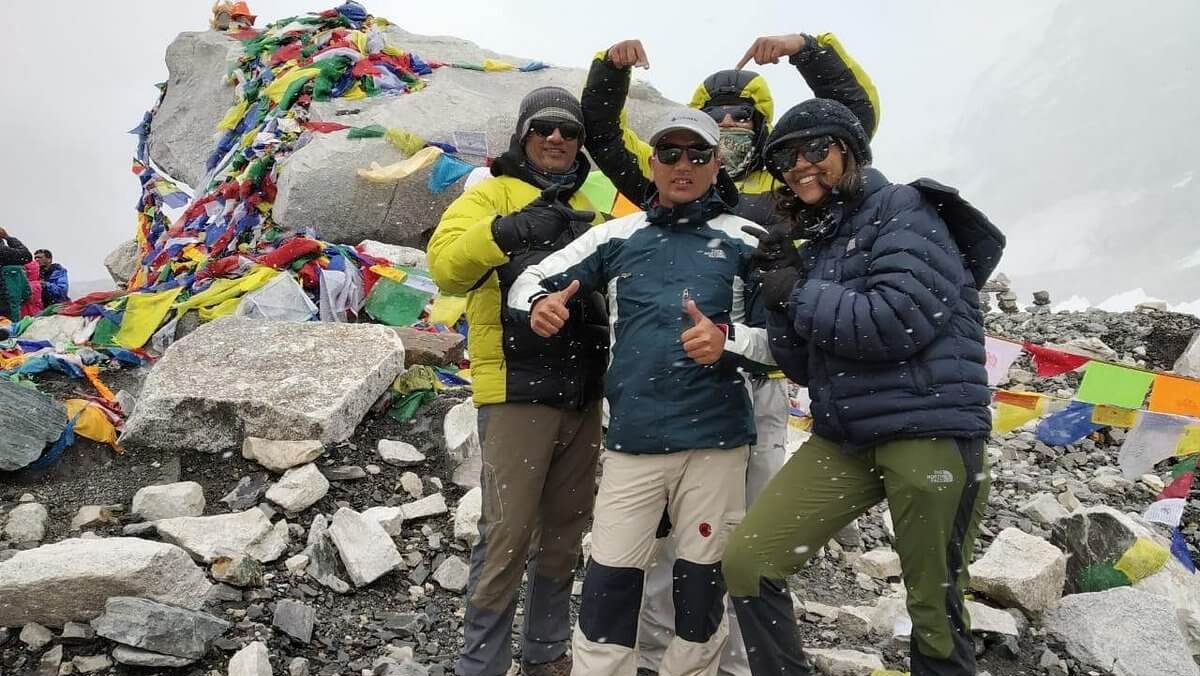 Everest Base Camp trekking guide leading trekkers through the Khumbu region