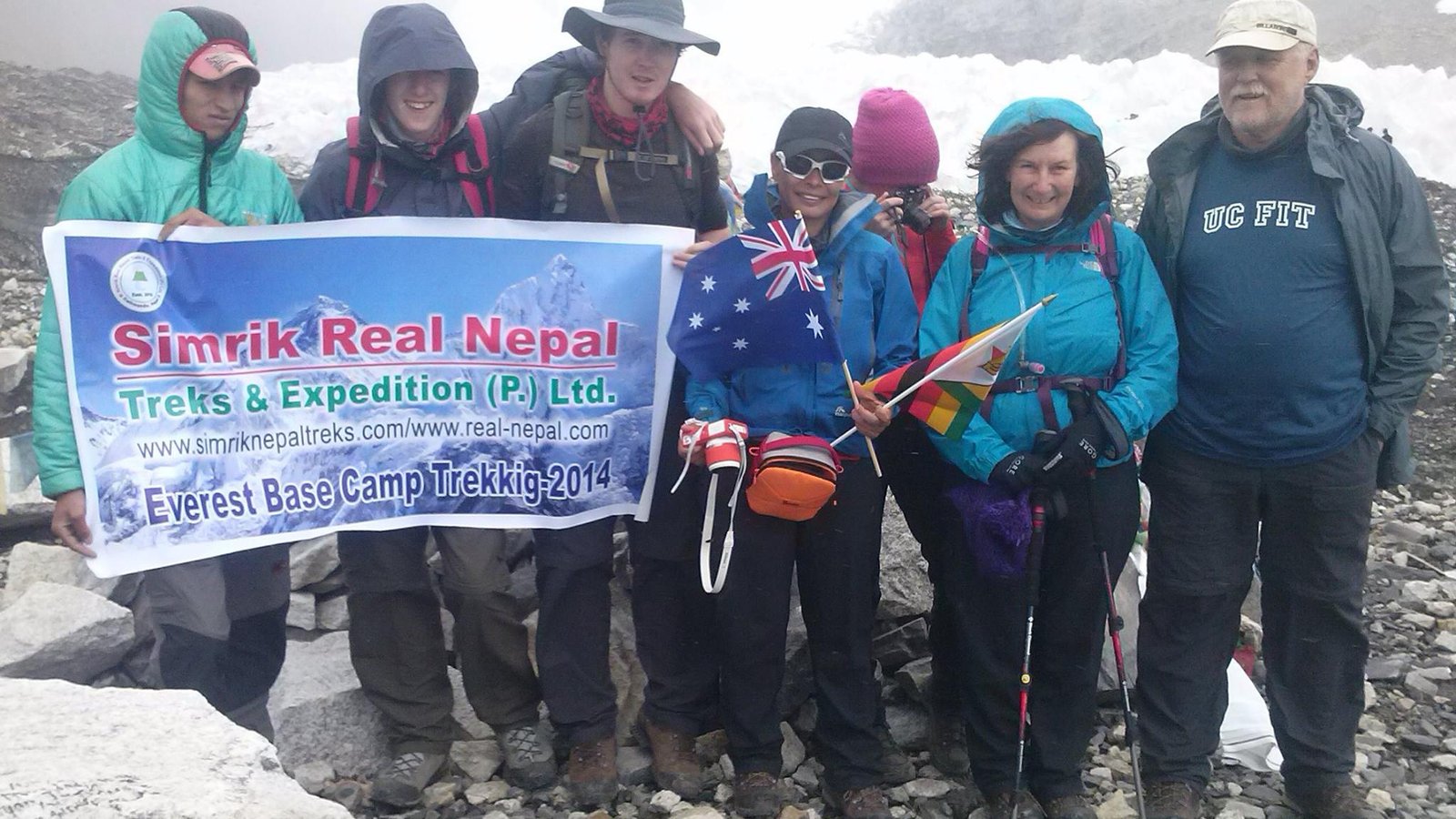 Trekking Group Celebrates at Everest Base Camp – 5,364 Meters of Pure Achievement