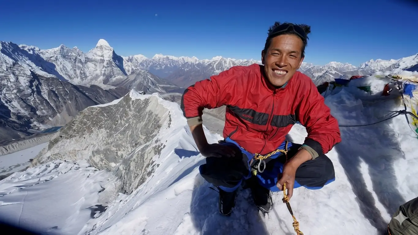 Island Peak Climbing in Nepal with panoramic Himalayan scenery