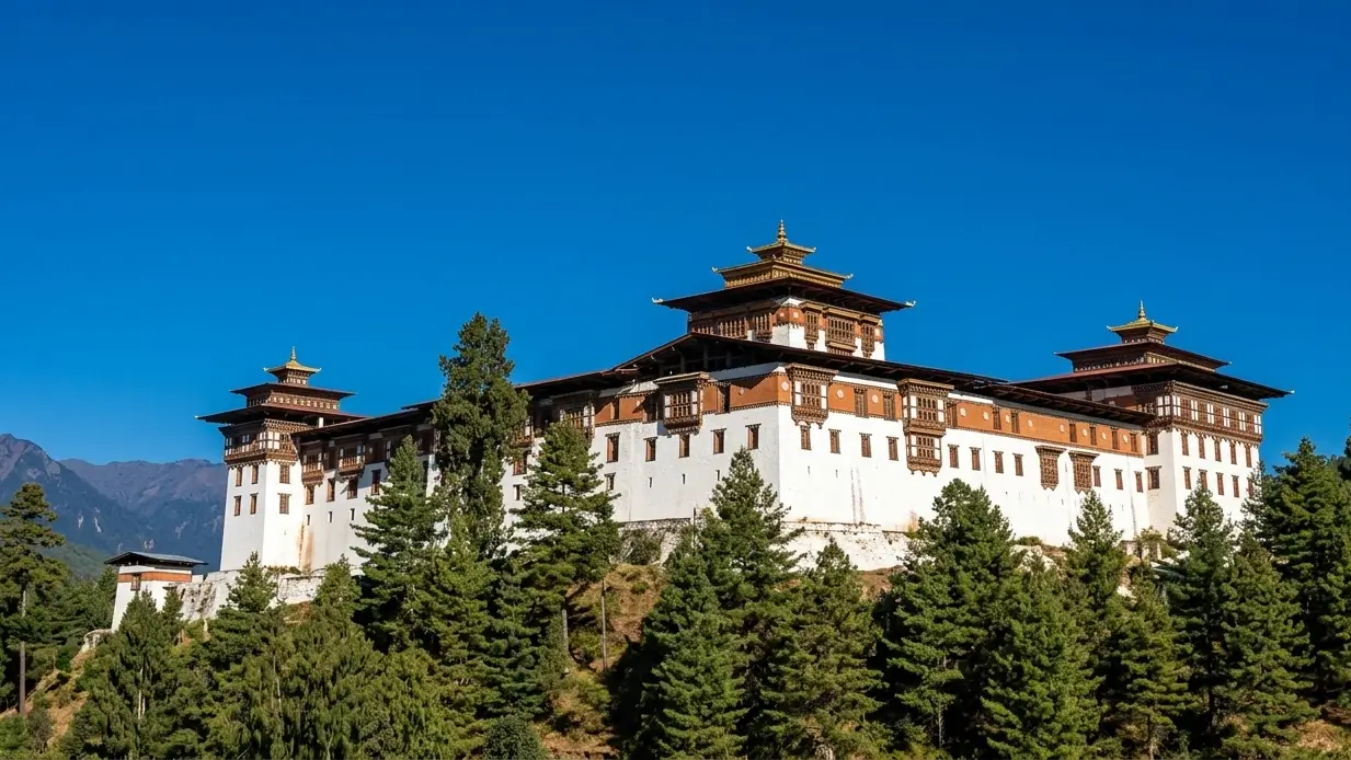 Jakar Dzong is the dzong or fortress of the Bumthang District in central Bhutan