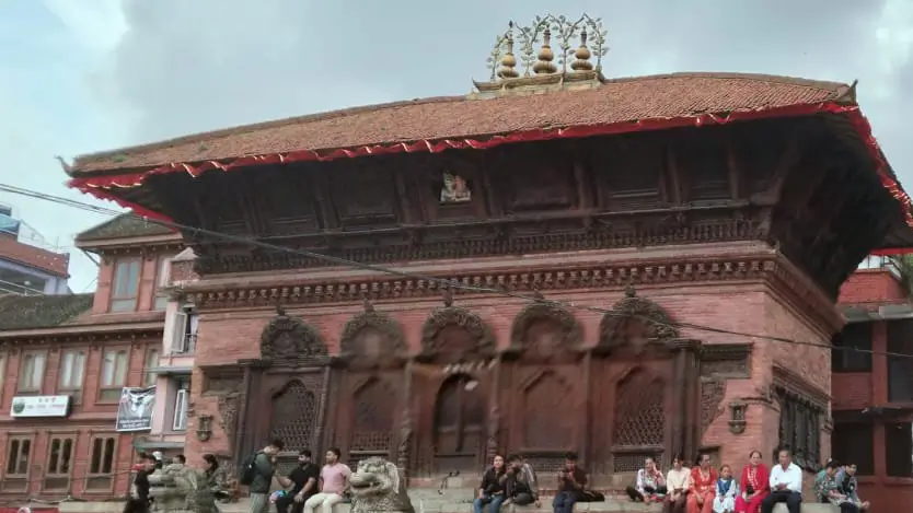 Kumari House at Hanuman Dhoka Durbar Square Kathmandu – residence of the Living Goddess Kumari, sacred cultural landmark and UNESCO World Heritage Site in Nepal