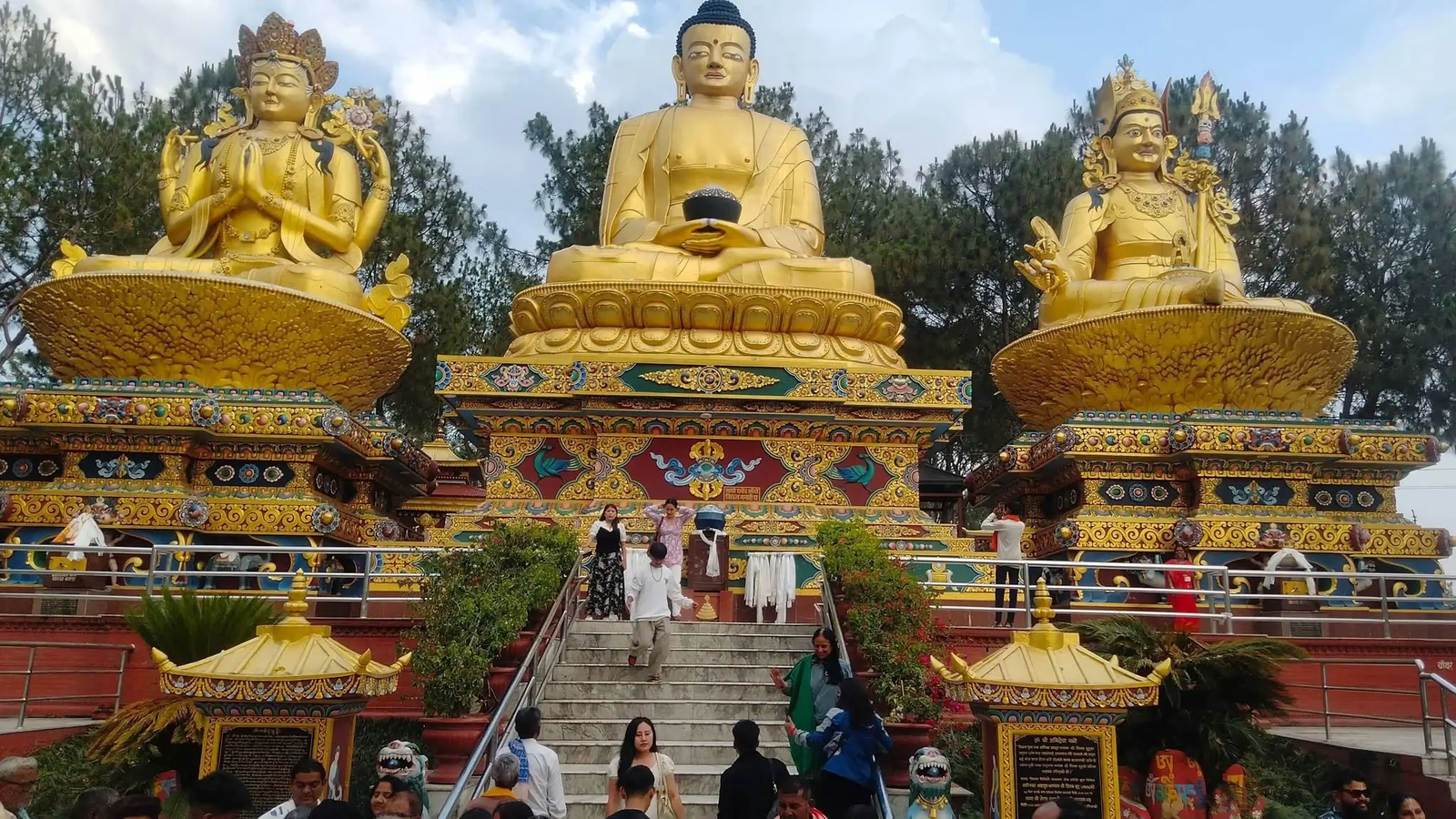 Peaceful Buddhist Shrine at Swayambhunath Kathmandu