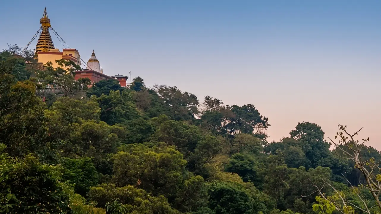 Sunset View from Swayambhunath Monkey Temple Kathmandu