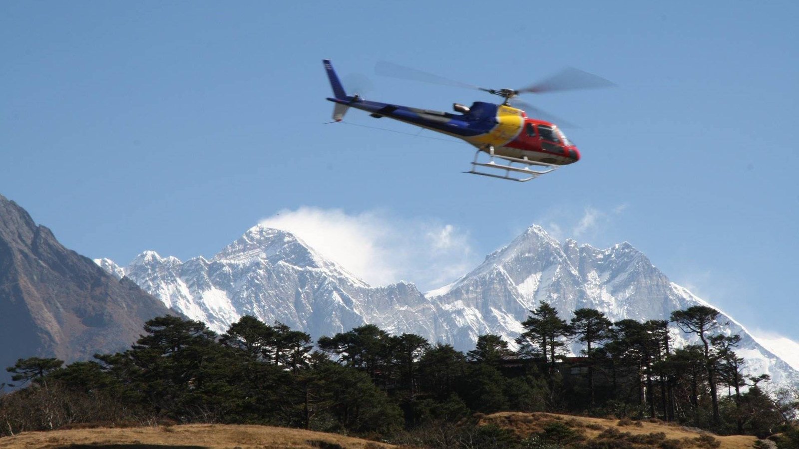 Kathmandu to Everest Base Camp helicopter tour with landing and panoramic Himalayan views Nepal