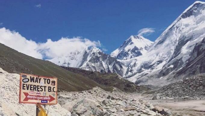 Trail leading to Everest Base Camp through the Khumbu Valley